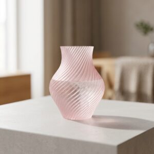 Riflet vase i transparent design – dekorativ nordisk vase